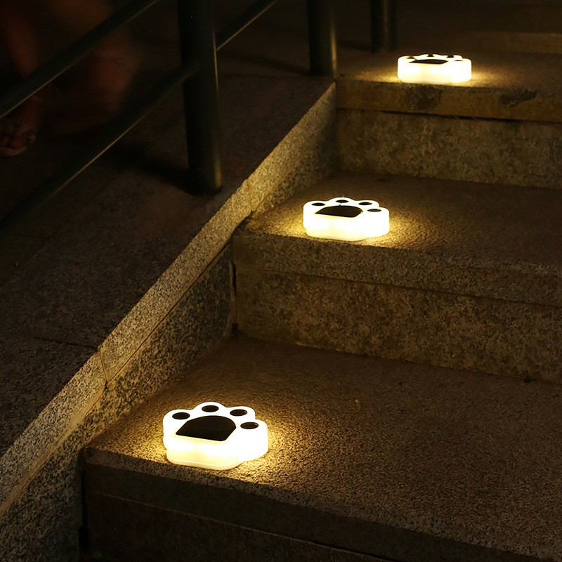 Set 4 lampi solare LED pentru gradina, model laba de urs, lumina calda, montare in pamant [13]