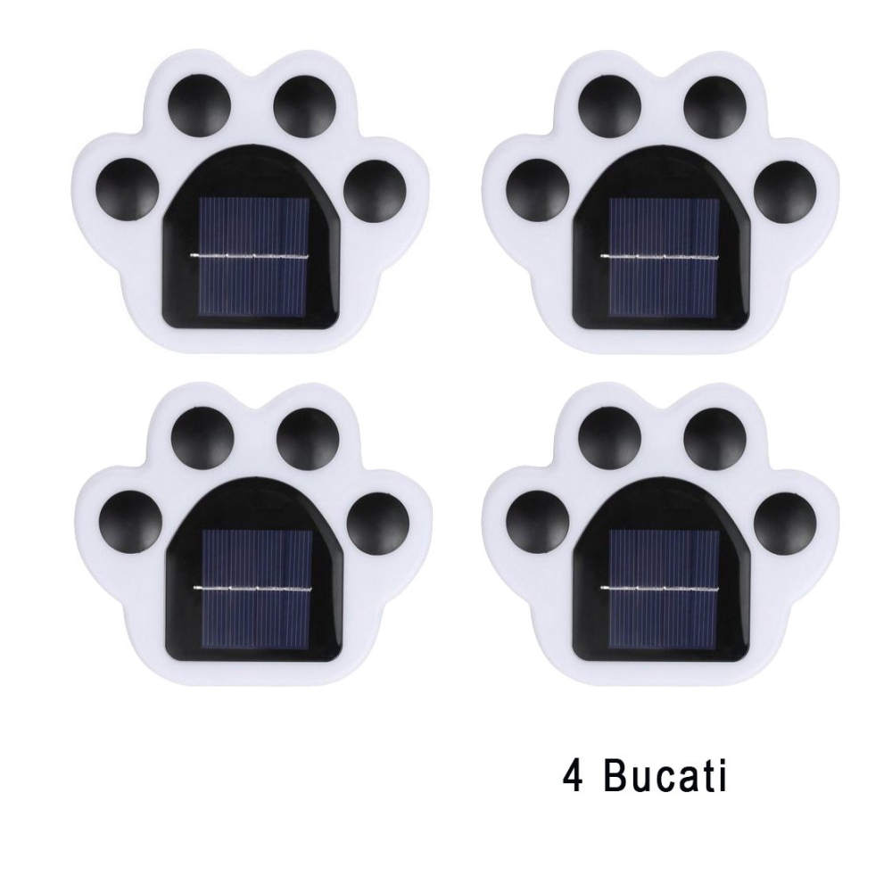 Set 4 lampi solare LED pentru gradina, model Laba de Urs, multicolor, ABS lucios [2]