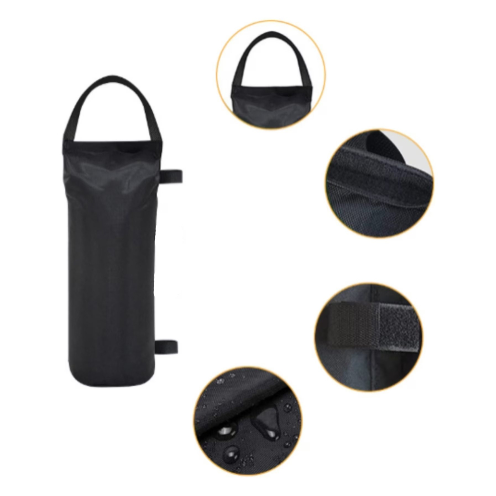 Set 4 saci ancorare cort, cu buzunar, poliester Oxford, 45x20x20 cm, negru [3]