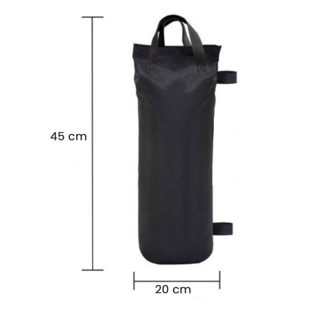 Set 4 saci ancorare cort, cu buzunar, poliester Oxford, 45x20x20 cm, negru [2]