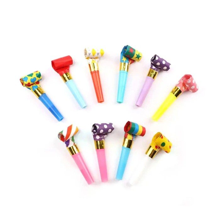Set 6 suflatori pentru petrecere, tematica aniversare, 8 cm, multicolore cu imprimeu [3]