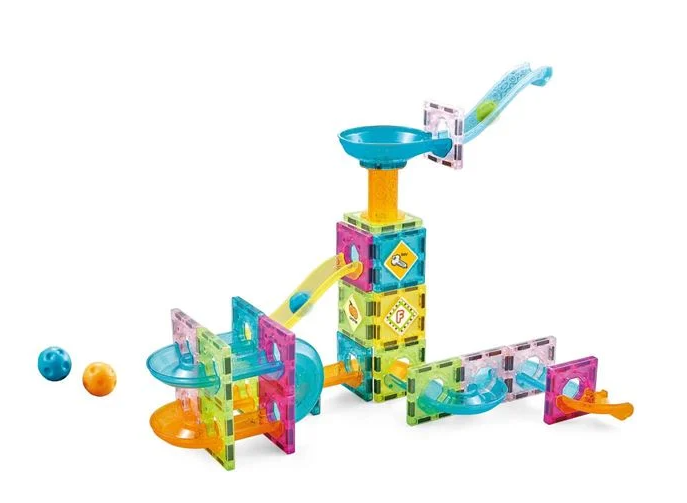 Set 64 cuburi magnetice pentru constructii, cutie pastrare, Joc Creativ si Educational pentru Copii [2]
