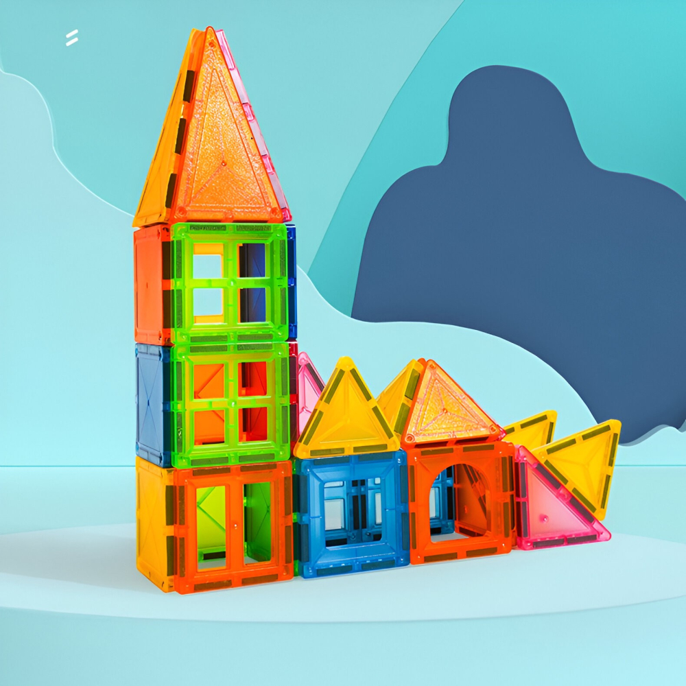 Set 88 piese magnetice constructie copii multicolor – joaca educativa [9]