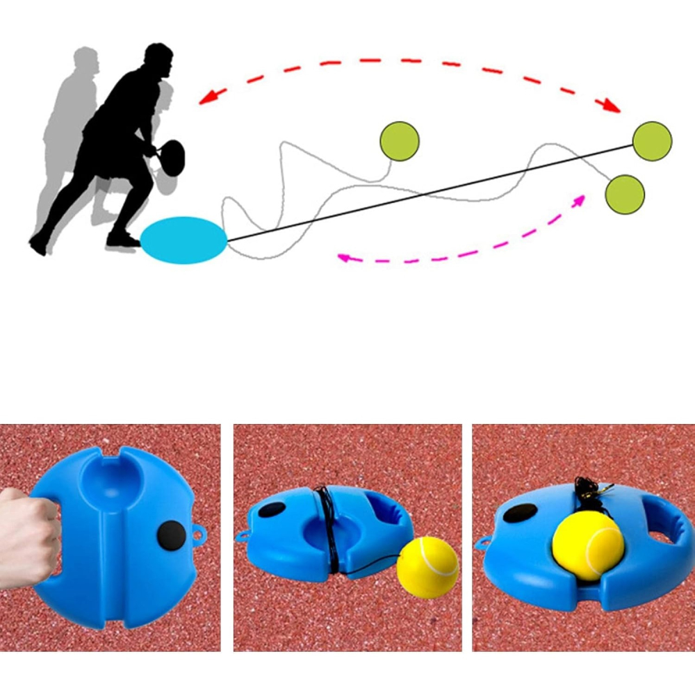 Set badminton pentru copii, doua palete cu fluturas, minge cu elastic pentru antrenament [2]