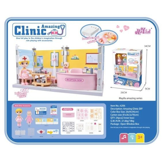 Set cabinet medical cu instrumente, joc de rol pentru copii, cu accesorii multiple [2]