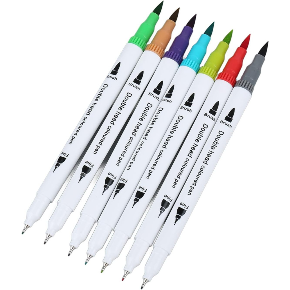 Set carioci 2 in 1, 72 culori, cu varf dublu, penar negru [4]
