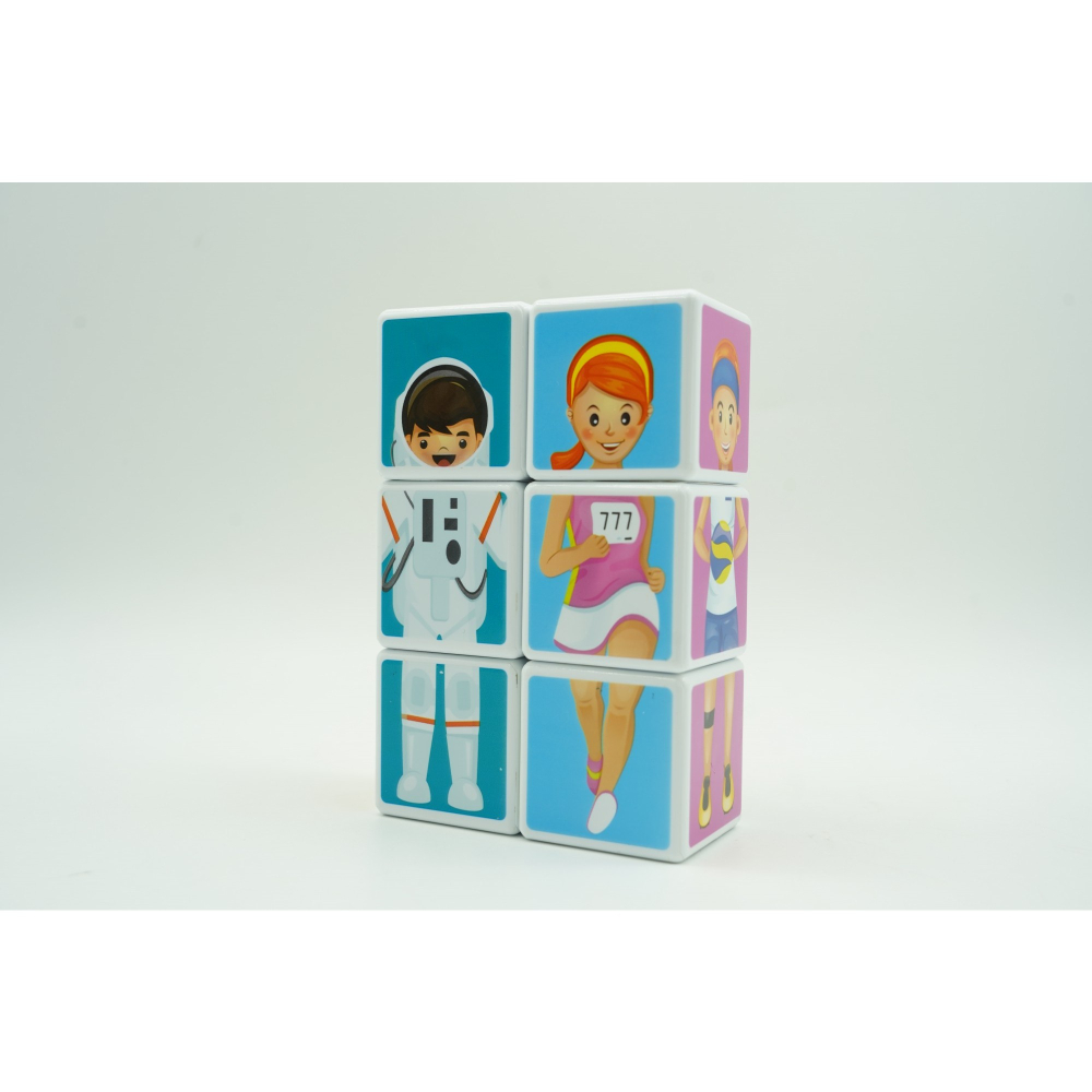 set cuburi magnetice copii 6 piese multicolor [6]