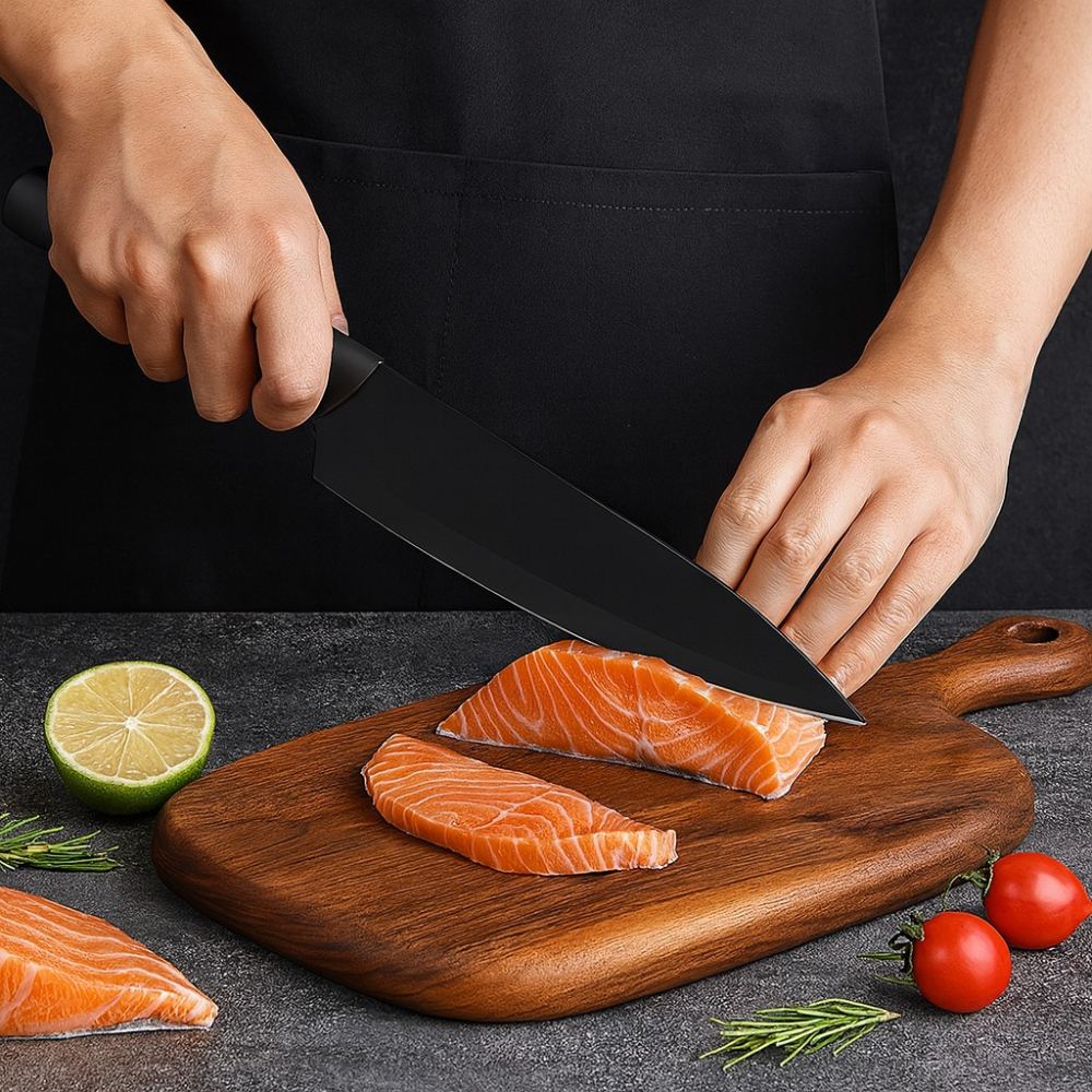 Set cutite bucatarie, 9 piese, otel inoxidabil cu acoperire antiaderenta, suport depozitare inclus [2]