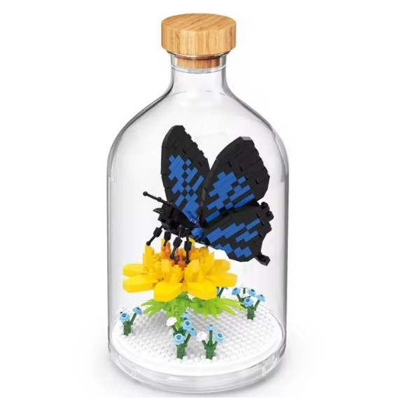 Set de construit in sticla, 392 piese, model fluture, multicolor [5]