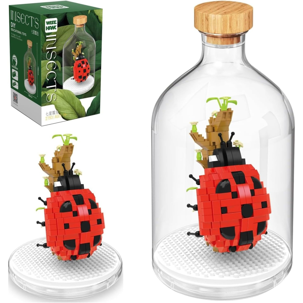 Set de construit in sticla, model Buburuza, 379 piese, plastic multicolor [3]