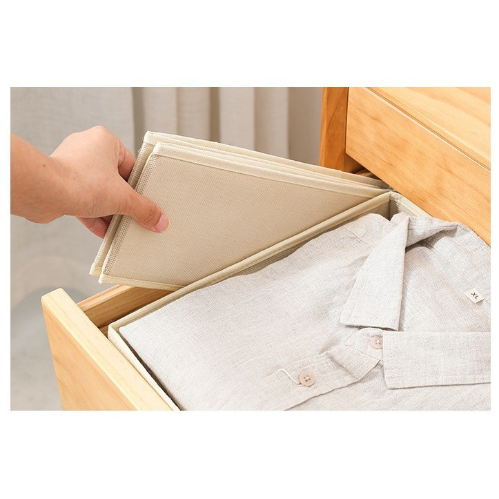 set organizatoare sertar lenjerie 6 cutii textile alb [7]