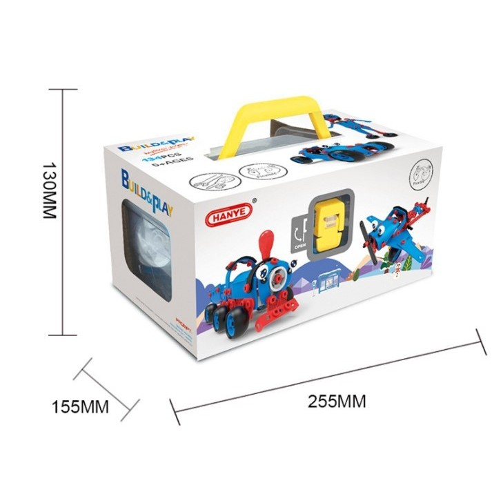Set pentru construit masini, educativ si creativ, 134 piese, materiale rezistente [2]