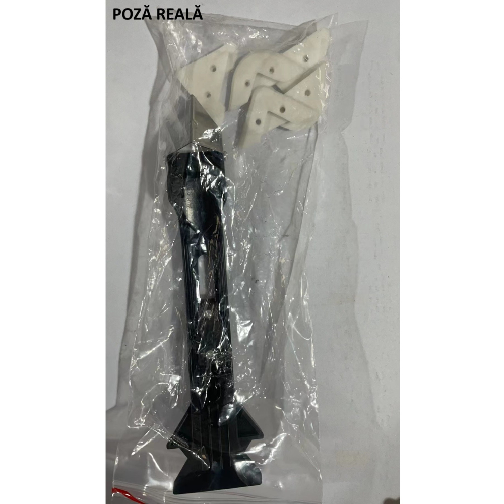 Set racleta pentru indepartare adeziv, 5 capete silicon, maner metalic, negru [14]