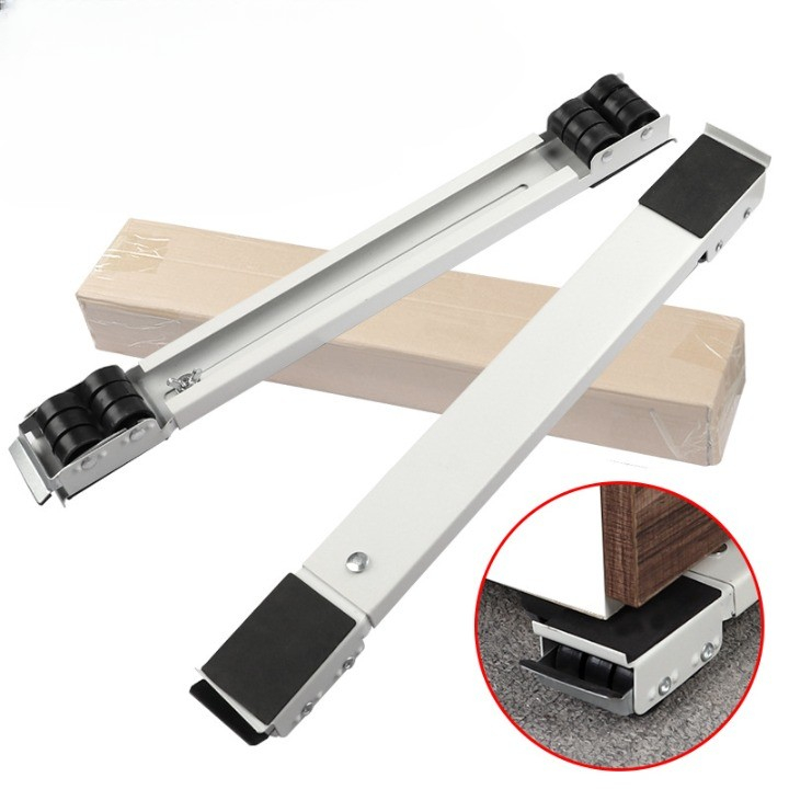 Set suport reglabil cu roti pentru mutat mobila, capacitate 330 kg, benzi antiderapante, frana [8]