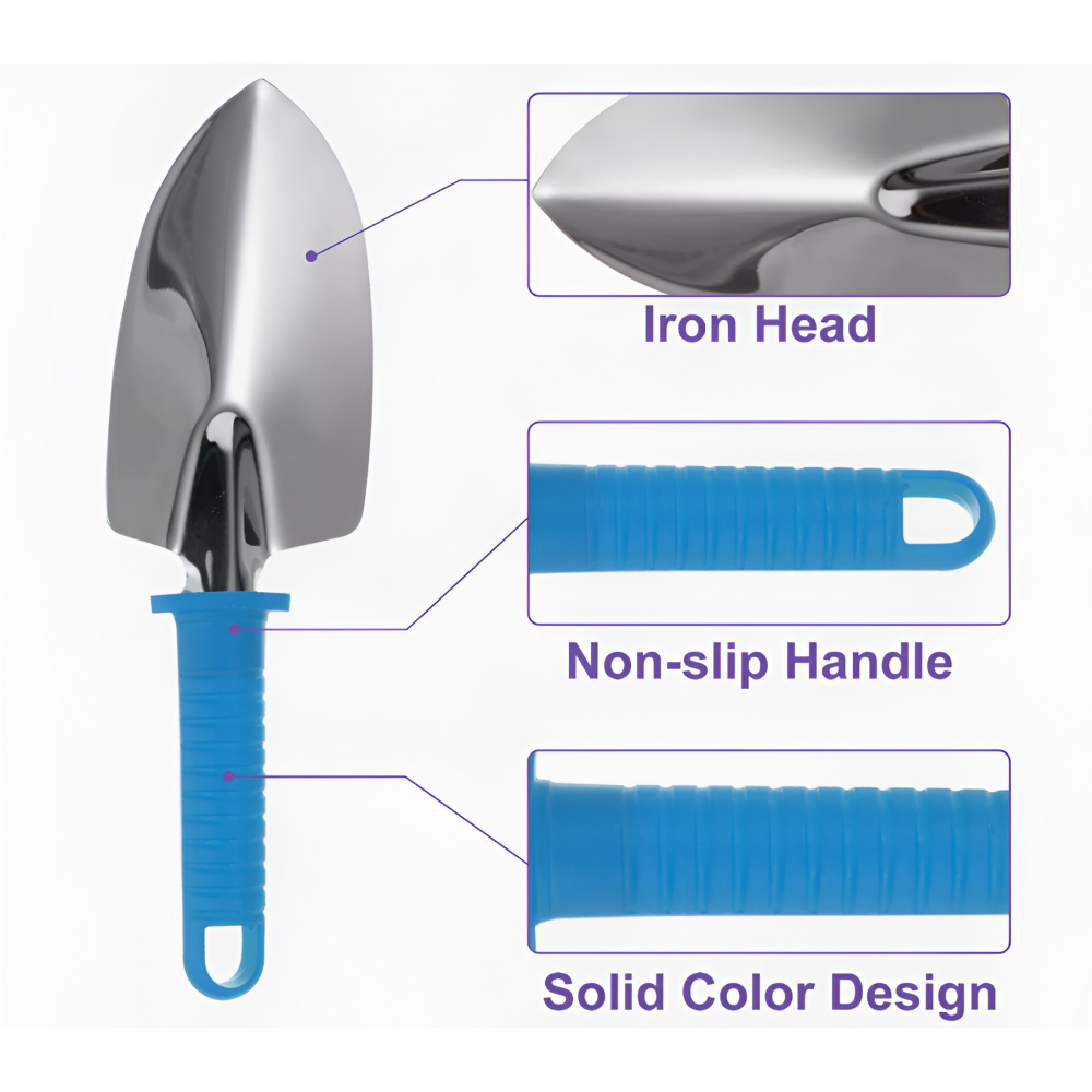 set unelte gradina 10 piese manere albastre otel inoxidabil [9]