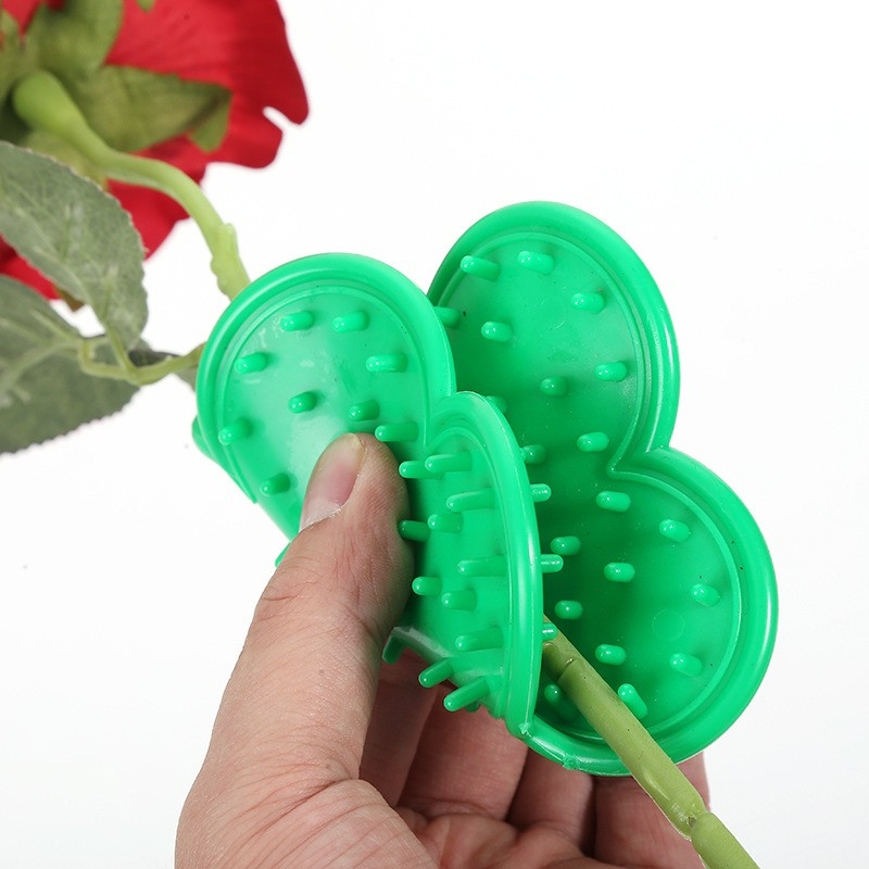 Set unelte gradinarit, 4 piese, pentru ingrijire trandafiri, otel carbon si PVC, rosu verde [6]
