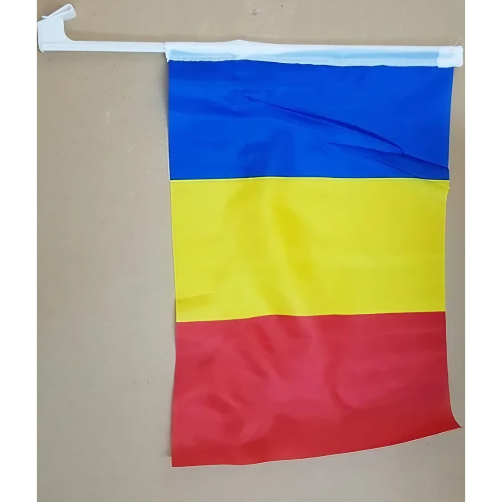Steag tricolor auto, stegulet cu suport plastic, 45x30 cm, multicolor [8]