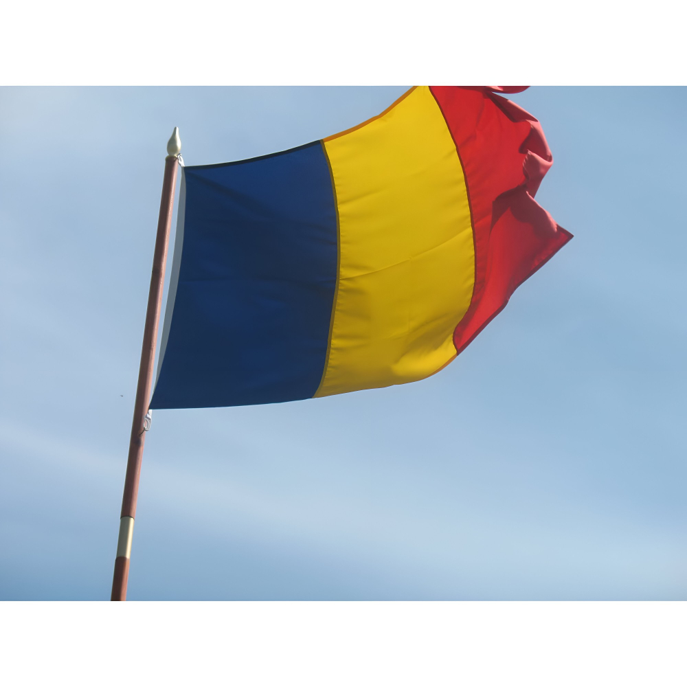 Steag tricolor Romania, dimensiune mare, material textil lavabil, 90x150 cm [4]