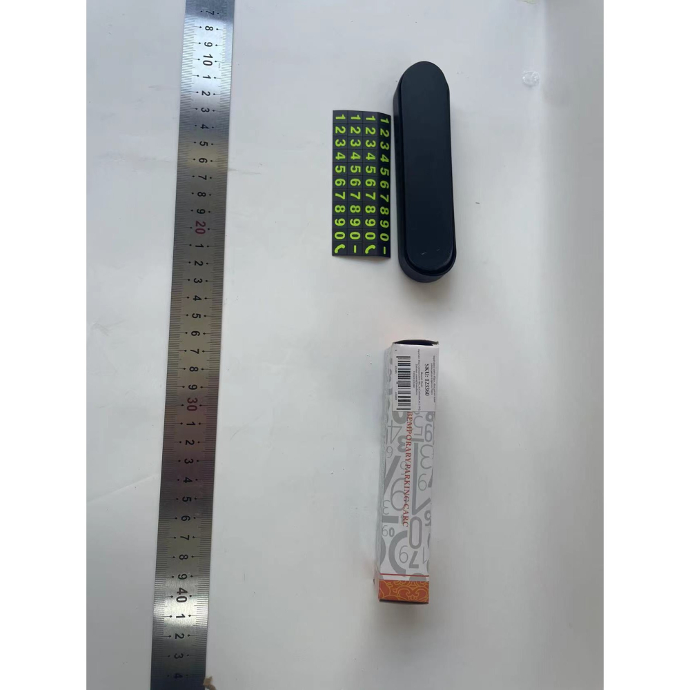 Suport numar telefon, afisaj parcare temporara, compact, negru [5]