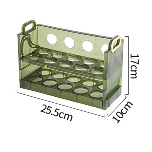 suport organizator oua 20 bucati plastic verde transparent [3]