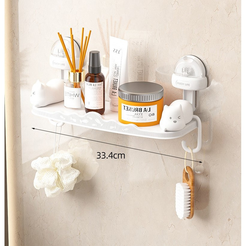 suport baie montare perete model pisicute alb [4]