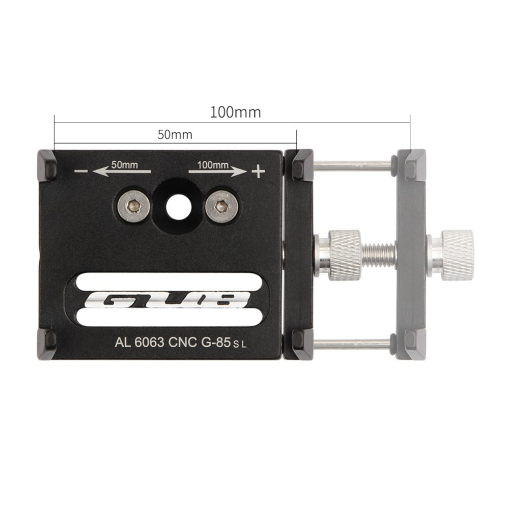 Suport telefon pentru bicicleta, model G-85SL, brate ajustabile, aluminiu negru [2]