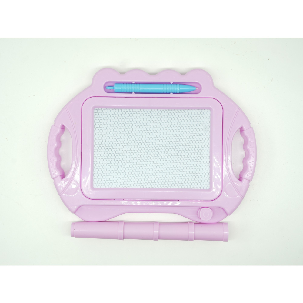 Tabla magnetica pentru desen, model Pix, cu glisor de stergere, dimensiuni 23x17 cm, roz pal [5]