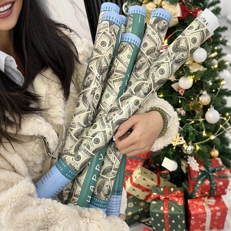 Tub confetti, model Money, eliberare prin rasucire, 30x5 cm, multicolor [4]