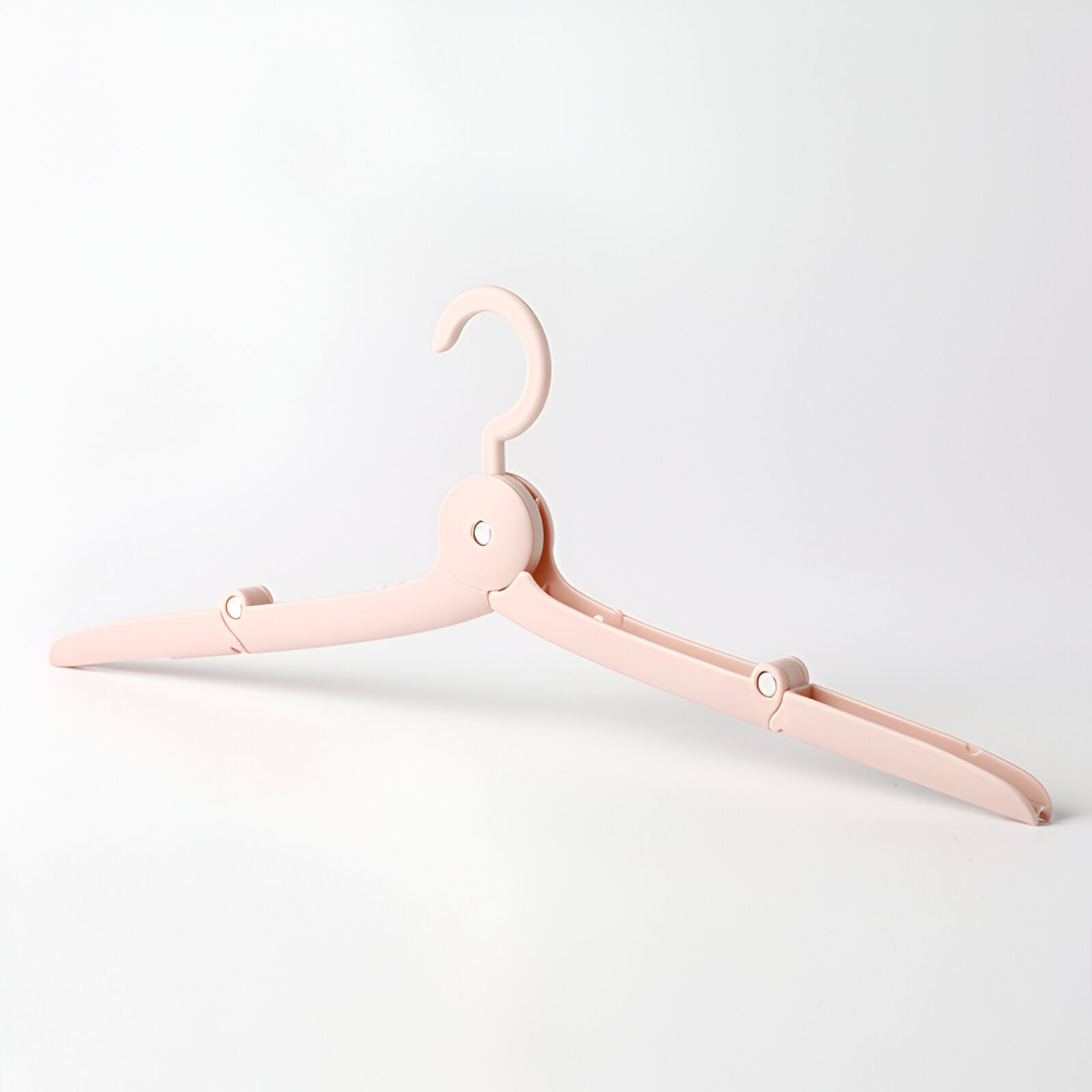 Umeras pliabil de calatorie, mini cuier portabil, design ajustabil, roz [2]