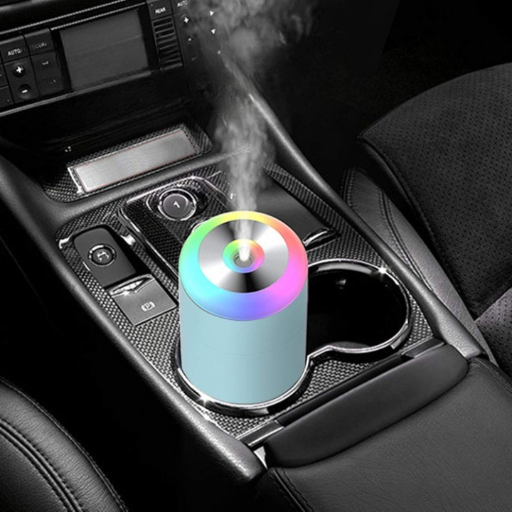 umidificator portabil albastru cu lumina LED [9]