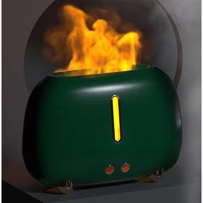 Umidificator cu ultrasunete, efect flacara, aromaterapie, capacitate 250 ml, verde [3]