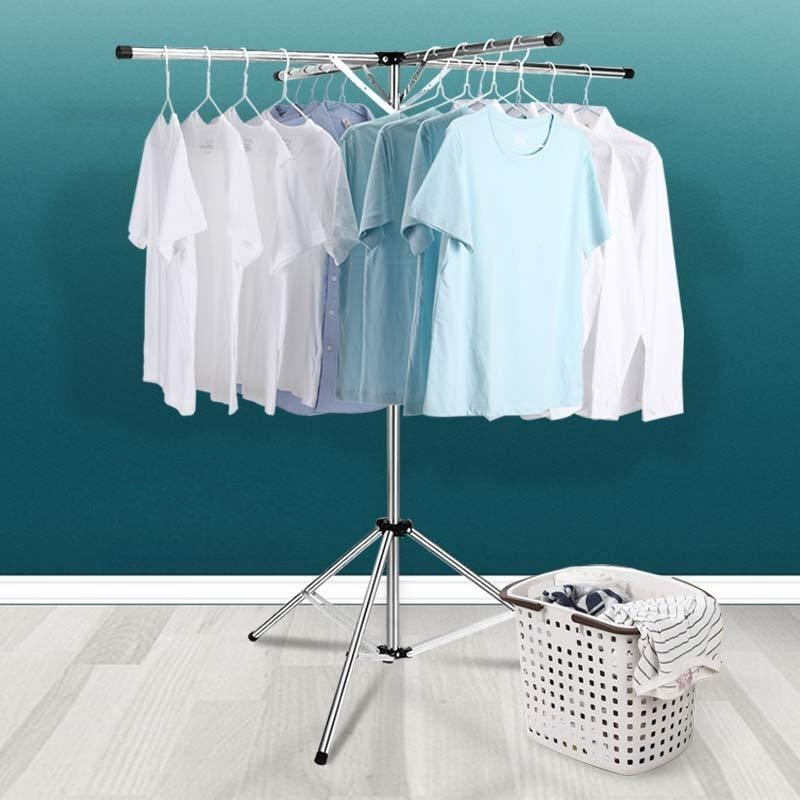 Uscator de rufe pliabil, telescopic, 4 brate, otel inoxidabil, rezistent la vreme [5]