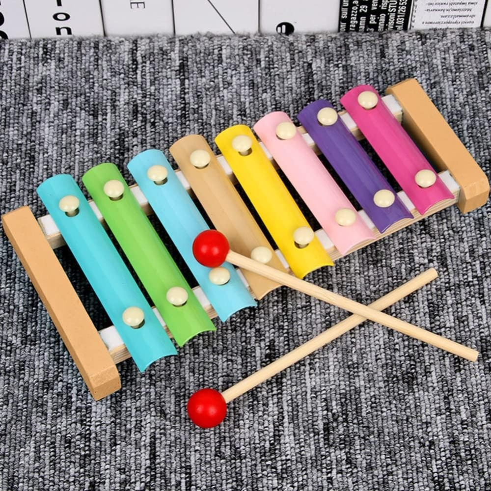 xilofon copii lemn 8 note multicolor [7]