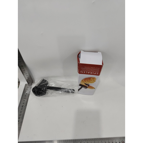Accesoriu pentru taiat in forma de spirala, multifunctional pentru legume, otel inoxidabil, 16x5.5 cm, negru [1]