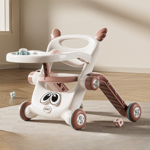 Antemergator pentru copii, multifunctional 8 in 1, cu maner detasabil, plastic maro [3]