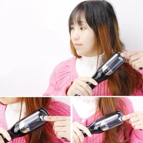 Aparat pentru repararea varfurilor despicate, 2 in 1, cu ioni negativi, reincarcabil, negru [2]