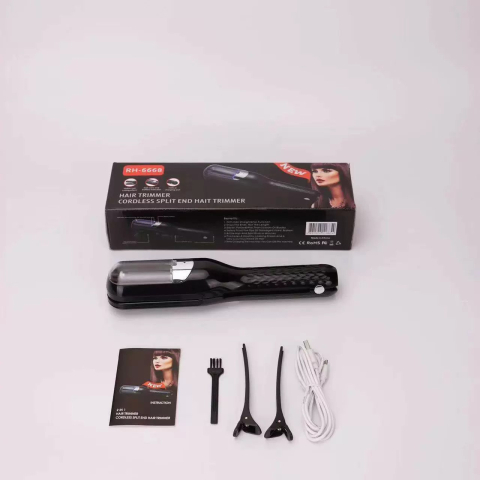 Aparat pentru repararea varfurilor despicate, 2 in 1, cu ioni negativi, reincarcabil, negru [1]