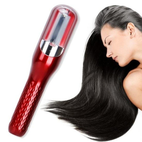 Aparat pentru repararea varfurilor despicate, 2 in 1 cu ioni negativi, reincarcabil, rosu [1]