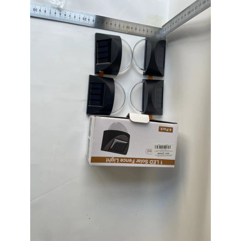 Aplica solara LED pentru gradina, set 4 bucati, ABS, lumina alb rece, negru [8]