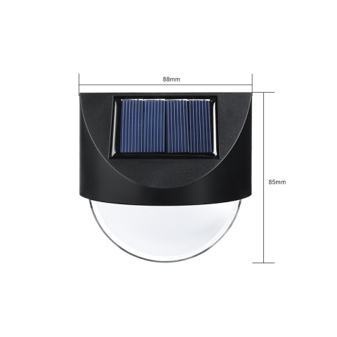 Aplica solara LED pentru gradina, set 4 bucati, ABS, lumina alb rece, negru [3]