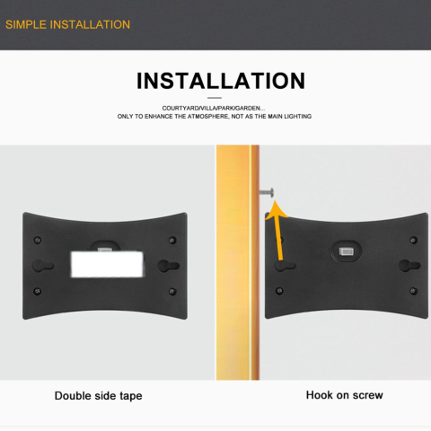 Aplica solara LED pentru gradina, set 4 bucati, ABS/Policarbonat, lumina alb rece [3]