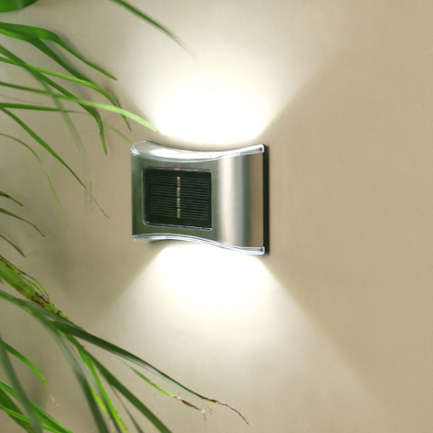 Aplica solara LED pentru gradina, set 4 bucati, ABS/Policarbonat, lumina alb rece [6]