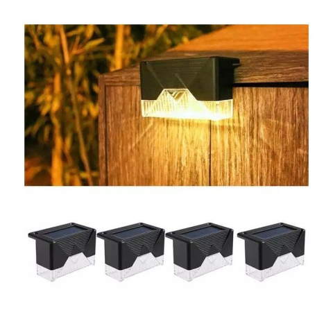 Aplica solara LED pentru gradina, set 4 bucati, rezistenta la apa IP65, lumina alb cald [7]
