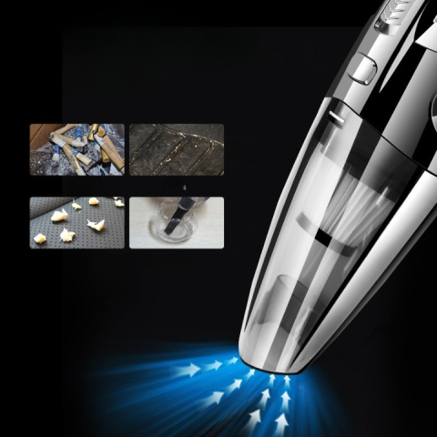 Aspirator de mana portabil Turbo, functie aspirare umeda si uscata, incarcare USB, 32x6 cm [2]