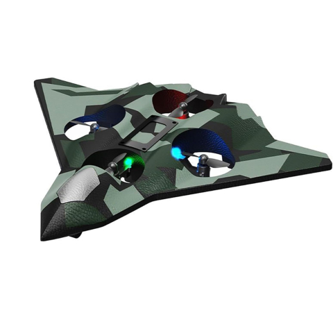 Kit-uri Robotica - Avion de lupta cu telecomanda, model Army, rotire 360 grade, spuma EVA verde