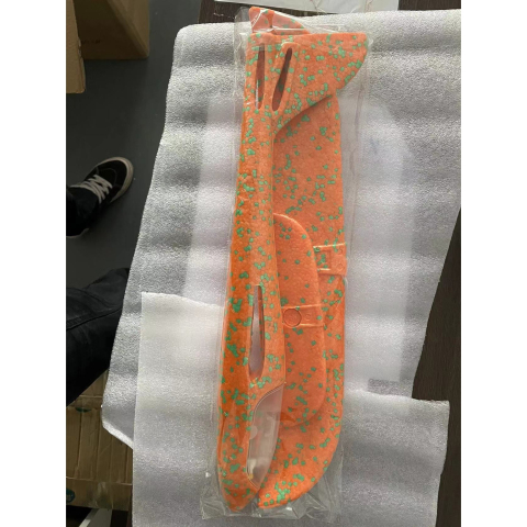Avion planor cu pilot, lumini pe cabina, polistiren, 47 cm, portocaliu [3]