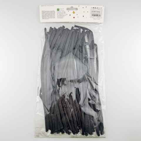 Baloane de modelaj, set 50 bucati, latex flexibil, negru [3]