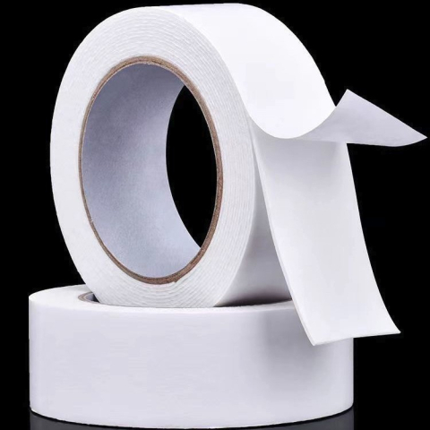 Banda dubla adeziva cu burete, latime 2.5 cm, lungime 1 m, alb [3]