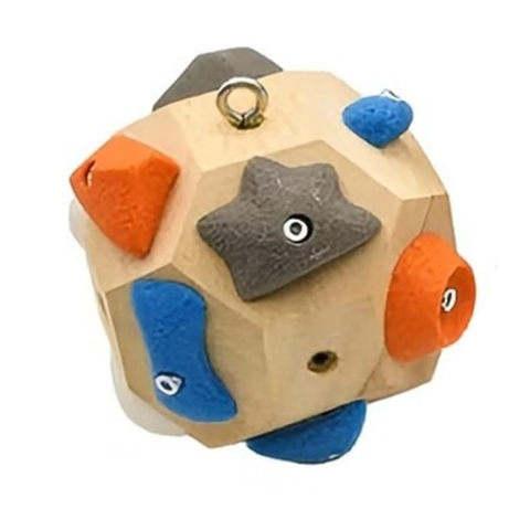 Kit-uri Robotica - Bloc antrenament forta degetelor, model compact, lemn multicolor, 11x11 cm