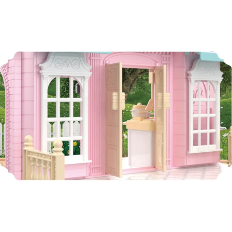 bucatarie pentru papusi cu mobilier si figurina [6]